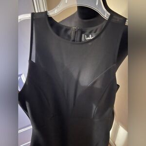 Cocktail dress w/ plunging mesh neckline by Lulus, M, NWT